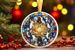 Round Christmas Ornament Sublimation|Clipart Product Image 1