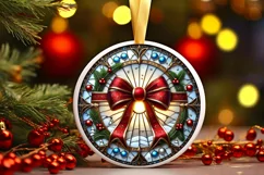 Round Christmas Ornament Sublimation|Clipart Product Image 2