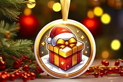 Round Christmas Ornament Sublimation|Clipart Product Image 1