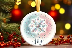Round Christmas Ornament Sublimation|Clipart Product Image 1