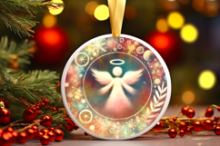 Round Christmass Ornament PNG Product Image 1