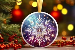 Round Christmas Ornament Sublimation|Clipart Product Image 1