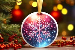 Round Christmas Ornament Sublimation|Clipart Product Image 1