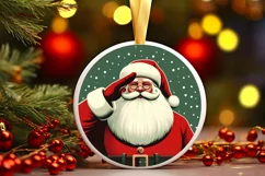 Round Christmas Ornament Sublimation|Clipart Product Image 1