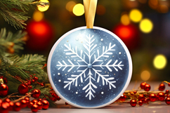 Round Christmass Ornament PNG Product Image 1