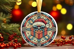 Round Christmas Ornament Sublimation|Clipart Product Image 2