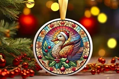 Round Christmas Ornament Sublimation|Clipart Product Image 2