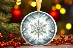 Round Christmas Ornament Sublimation|Clipart Product Image 1