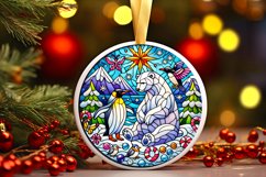 Round Christmas Ornament Sublimation|Clipart Product Image 1