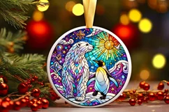 Round Christmas Ornament Sublimation|Clipart Product Image 1