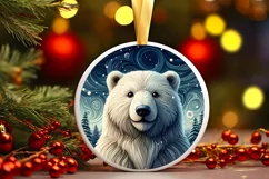 Round Christmas Ornament Sublimation|Clipart Product Image 1