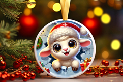 Round Christmass Ornament PNG Product Image 1