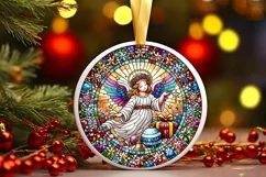 Round Christmas Ornament Sublimation|Clipart Product Image 2