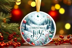 Christmas Joy 3D Winter Scene Sublimation PNG Product Image 3
