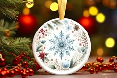 Round Christmas Ornament Sublimation|Clipart Product Image 3