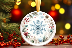 Round Christmass Ornament PNG Product Image 1