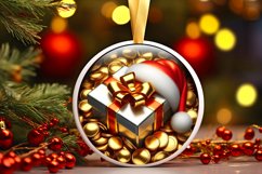 Round Christmas Ornament Sublimation|Clipart Product Image 1