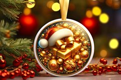 Round Christmas Ornament Sublimation|Clipart Product Image 1