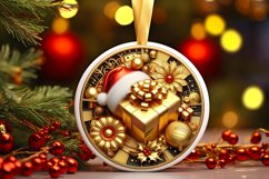 Round Christmas Ornament Sublimation|Clipart Product Image 1