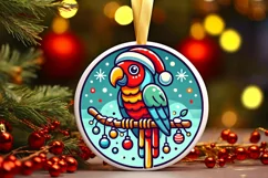 Round Christmas Ornament Sublimation|Clipart Product Image 2
