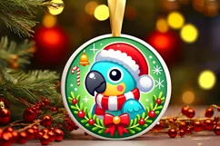 Round Christmas Ornament Sublimation|Clipart Product Image 2