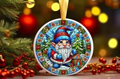 Round Christmas Ornament Sublimation|Clipart Product Image 2