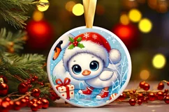 Round Christmas Ornament Sublimation|Clipart Product Image 2