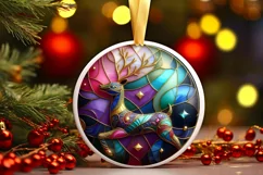 Round Christmas Ornament Sublimation|Clipart Product Image 1