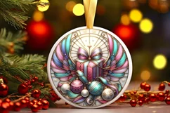 Round Christmas Ornament Sublimation|Clipart Product Image 1