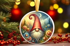 Round Christmas Ornament Sublimation|Clipart Product Image 1