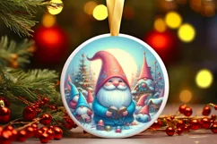 Round Christmas Ornament Sublimation|Clipart Product Image 1