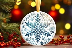 Round Christmas Ornament Sublimation|Clipart Product Image 1