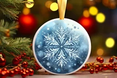 Round Christmas Ornament Sublimation|Clipart Product Image 1