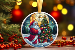 Round Christmass Ornament PNG Product Image 1