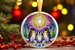 Round Christmas Ornament Sublimation|Clipart Product Image 1