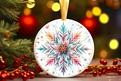 Round Christmas Ornament Sublimation|Clipart Product Image 1