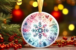 Round Christmas Ornament Sublimation|Clipart Product Image 3