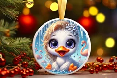 Round Christmas Ornament Sublimation|Clipart Product Image 2
