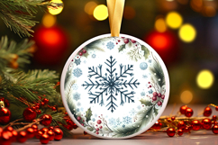 Round Christmass Ornament PNG Product Image 1