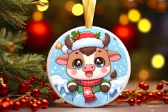 Round Christmas Ornament Sublimation|Clipart Product Image 1