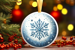 Round Christmass Ornament PNG Product Image 1
