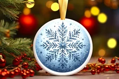Round Christmas Ornament Sublimation|Clipart Product Image 1