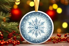 Round Christmas Ornament Sublimation|Clipart Product Image 1