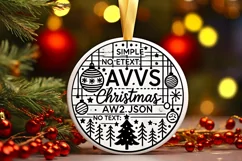 Round Christmas Ornament Sublimation|Clipart Product Image 2