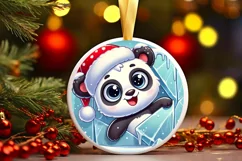 Round Christmas Ornament Sublimation|Clipart Product Image 2