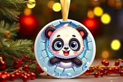 Round Christmas Ornament Sublimation|Clipart Product Image 2