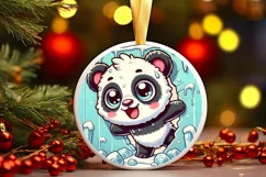 Round Christmas Ornament Sublimation|Clipart Product Image 2