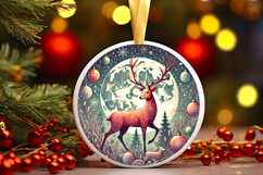 Round Christmass Ornament PNG Product Image 1