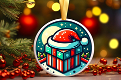 Round Christmass Ornament PNG Product Image 1