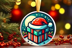 Round Christmas Ornament Sublimation|Clipart Product Image 1